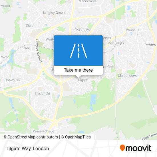 Tilgate Way map