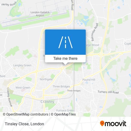 Tinsley Close map