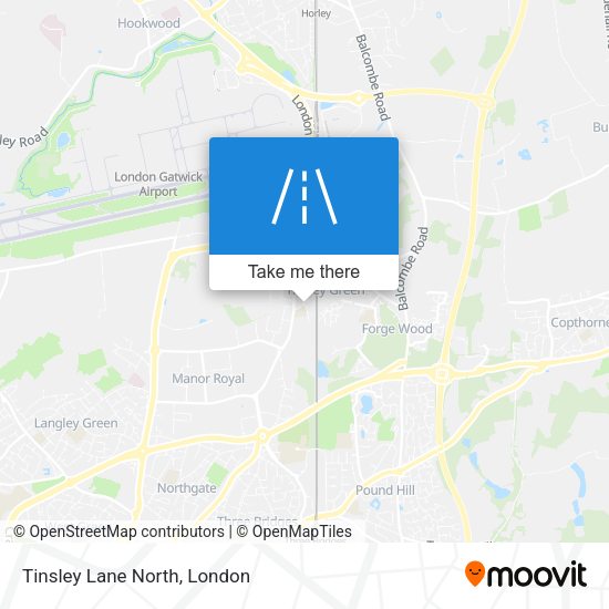 Tinsley Lane North map