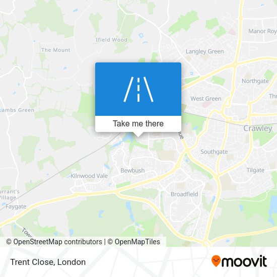 Trent Close map