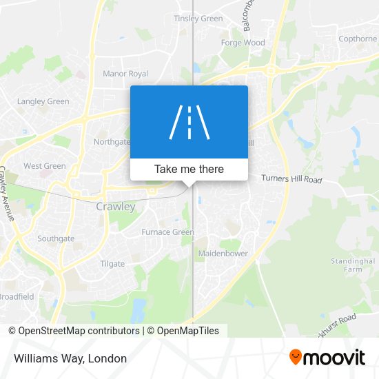 Williams Way map
