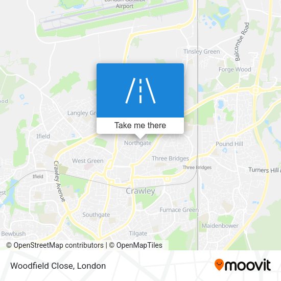 Woodfield Close map