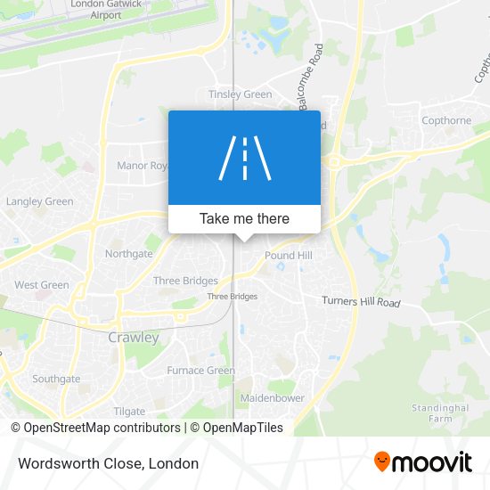 Wordsworth Close map