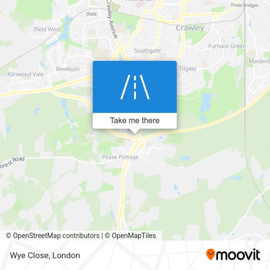 Wye Close map