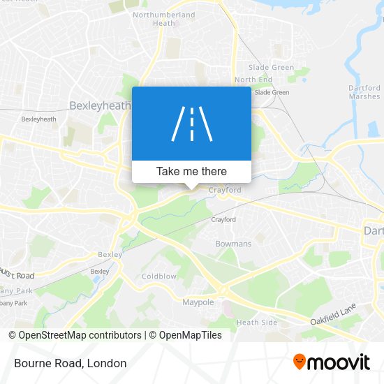 Bourne Road map