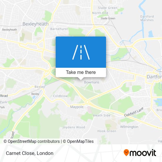 Carnet Close map