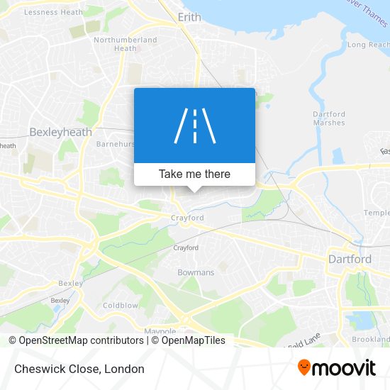 Cheswick Close map