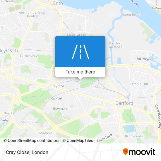 Cray Close map