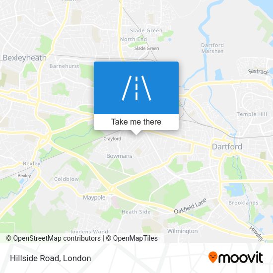 Hillside Road map