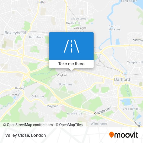 Valley Close map