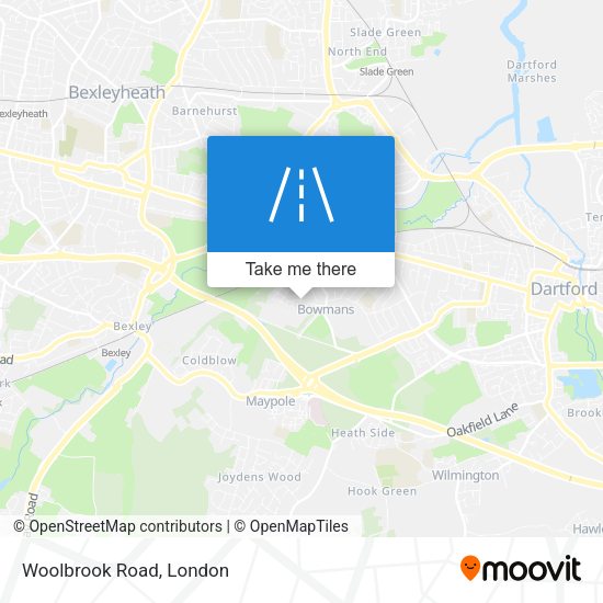 Woolbrook Road map