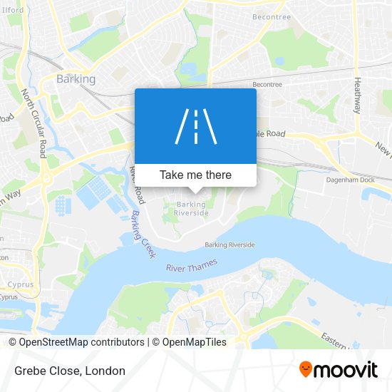 Grebe Close map