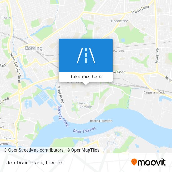 Job Drain Place map