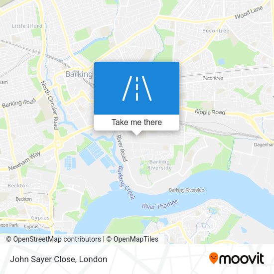 John Sayer Close map