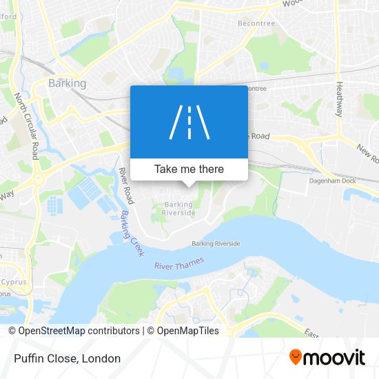 Puffin Close map