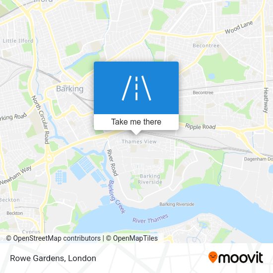 Rowe Gardens map