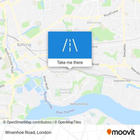 Wivenhoe Road map
