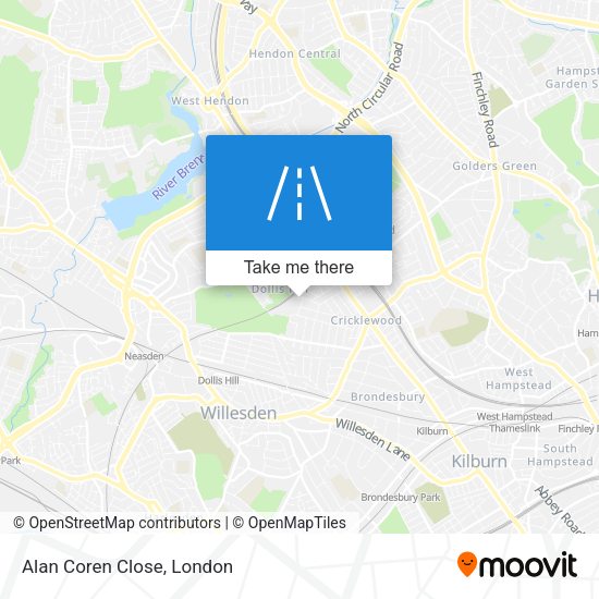 Alan Coren Close map
