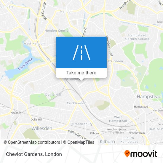 Cheviot Gardens map