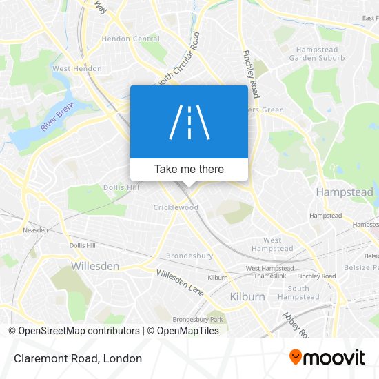 Claremont Road map
