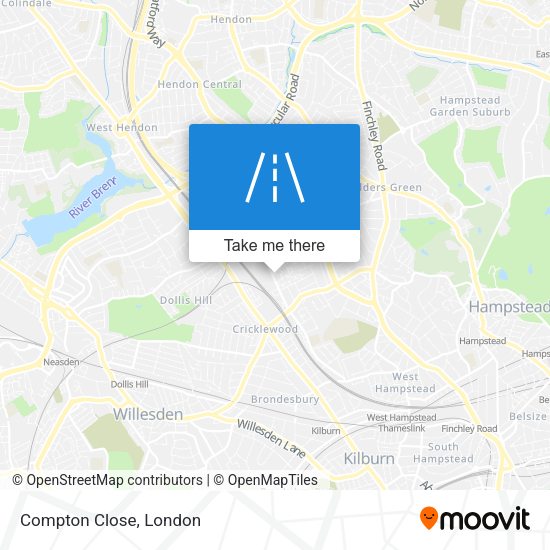 Compton Close map