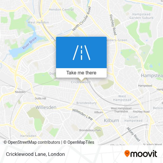 Cricklewood Lane map