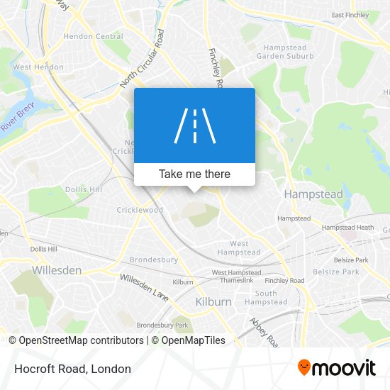 Hocroft Road map