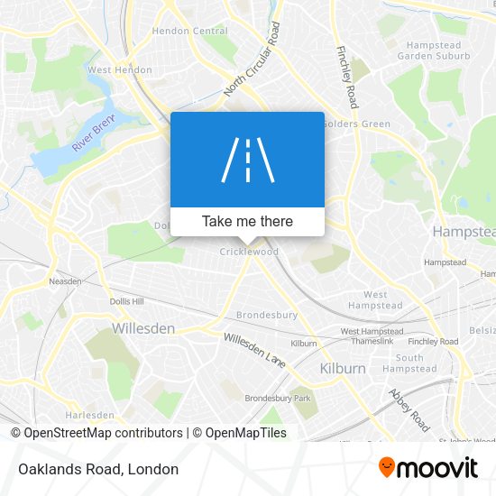 Oaklands Road map