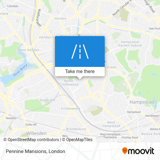 Pennine Mansions map