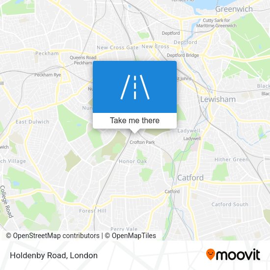 Holdenby Road map