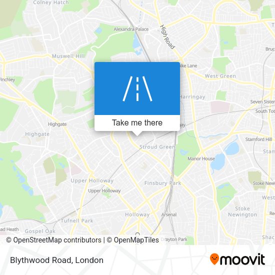 Blythwood Road map