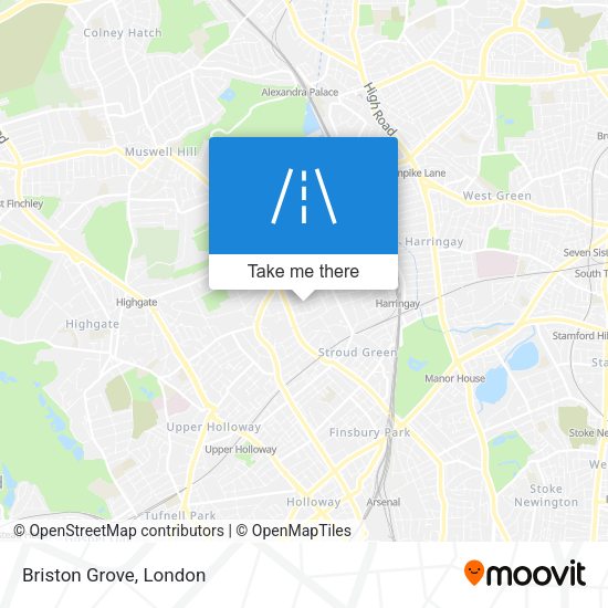 Briston Grove map