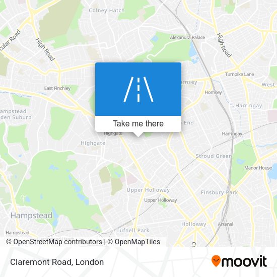 Claremont Road map