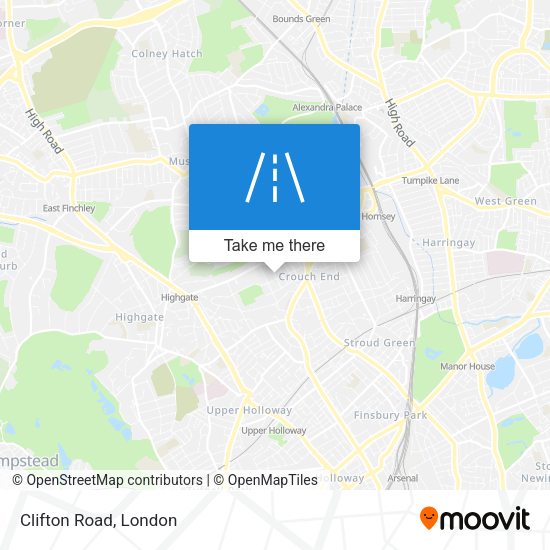 Clifton Road map