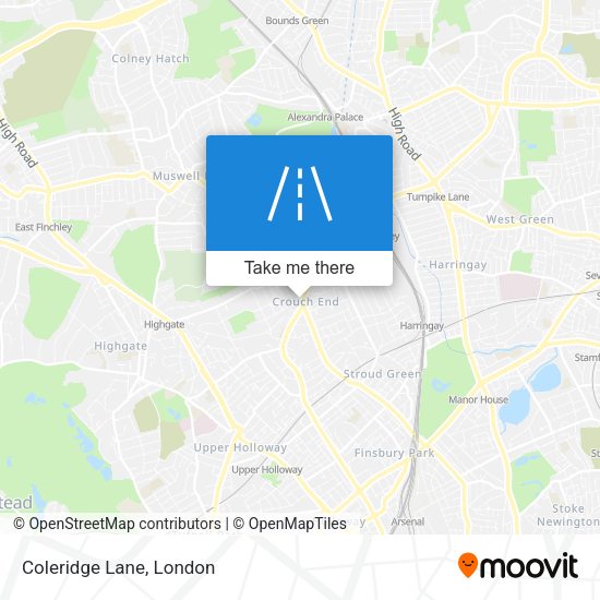 Coleridge Lane map