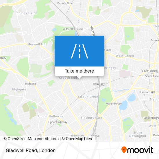 Gladwell Road map