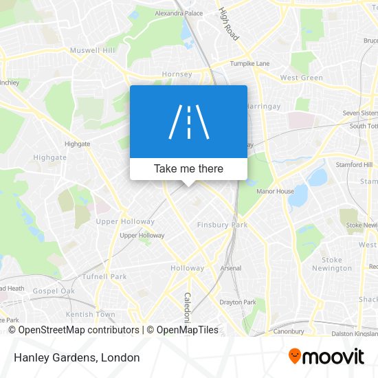 Hanley Gardens map