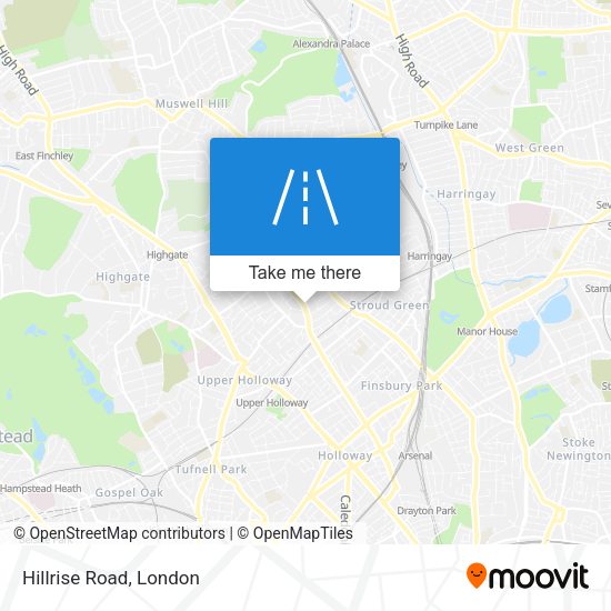 Hillrise Road map