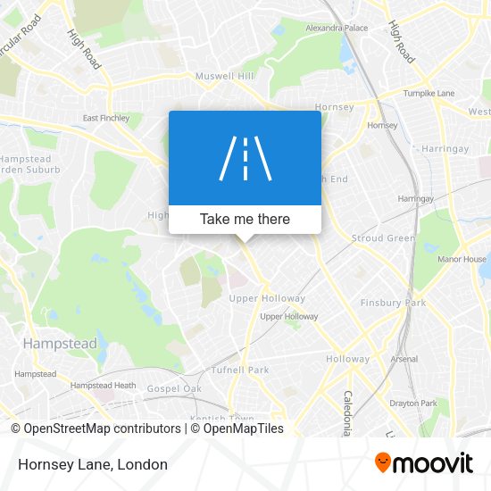 Hornsey Lane map