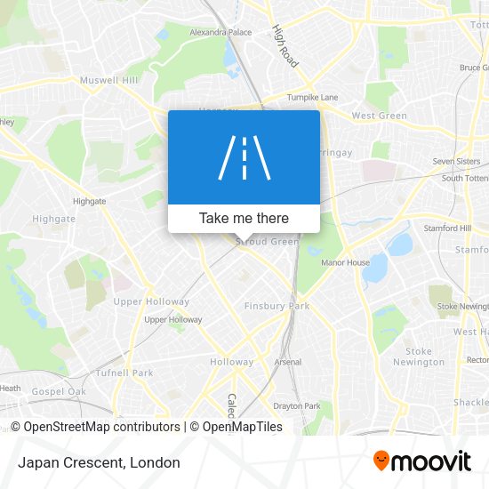 Japan Crescent map