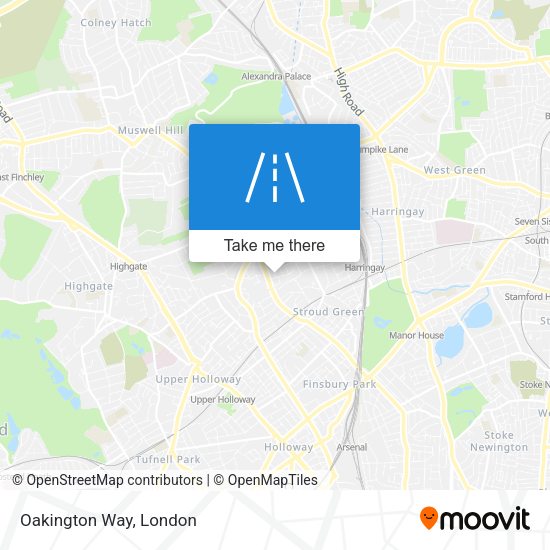 Oakington Way map