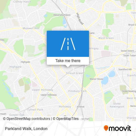 Parkland Walk map