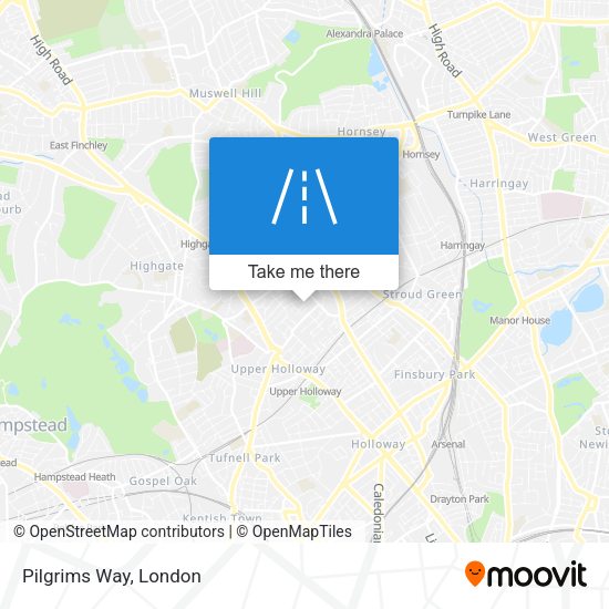 Pilgrims Way map