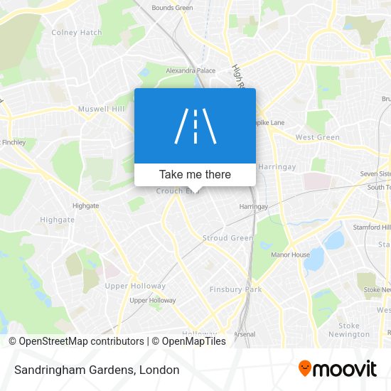 Sandringham Gardens map
