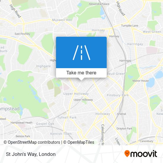 St John's Way map
