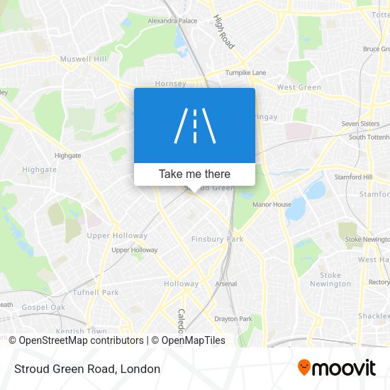 Stroud Green Road map