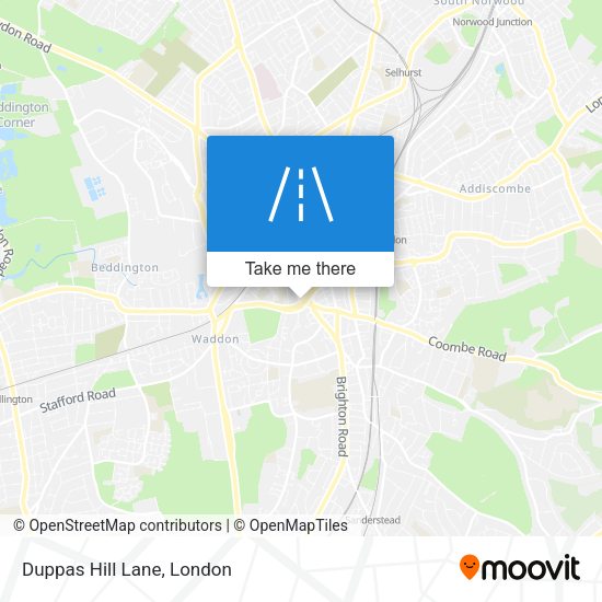 Duppas Hill Lane map
