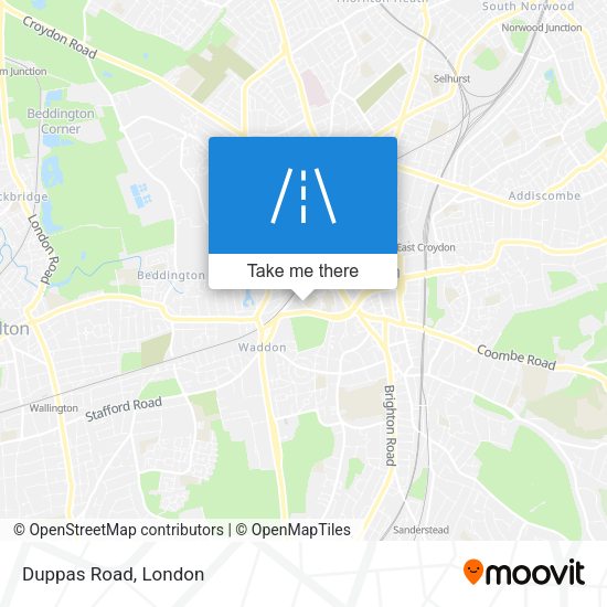 Duppas Road map