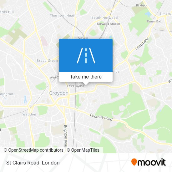 St Clairs Road map