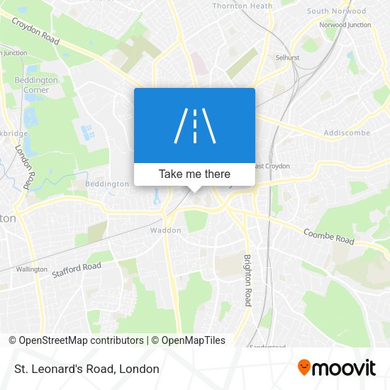 St. Leonard's Road map